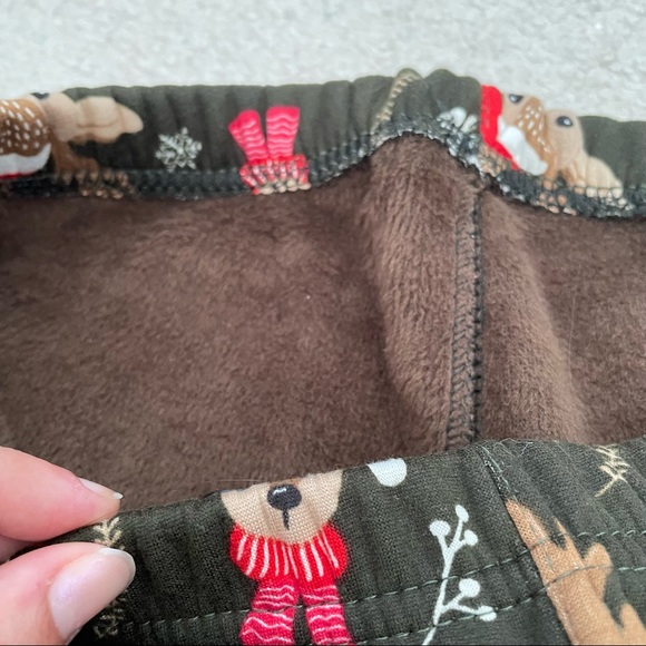 NWT✨ Just Cozy ‘Oh Deer’ Cozy Fur Lined Stretch Leggings - Picture 4 of 7